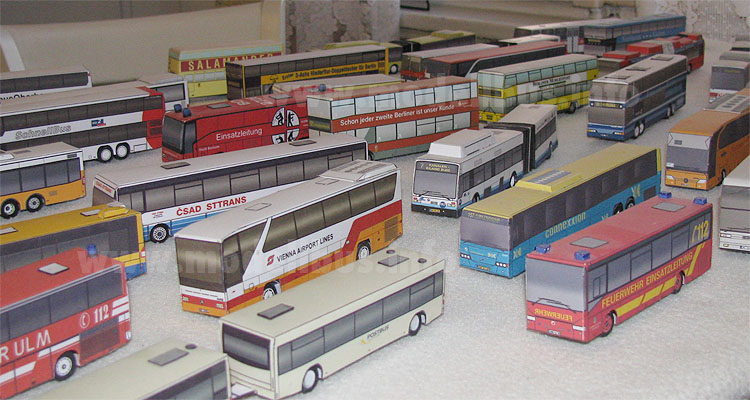 Modellbusse aus Papier von EAB modellbus info