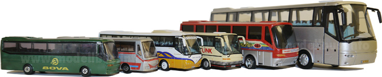 Ein Modellbus - verschiedene Baugrößen modellbus info
