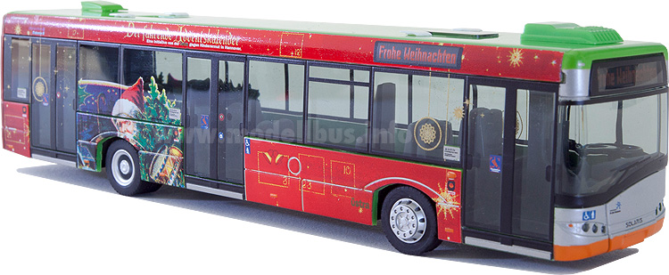 Rollender Adventskalender stra Solaris Urbino 12 modellbus info
