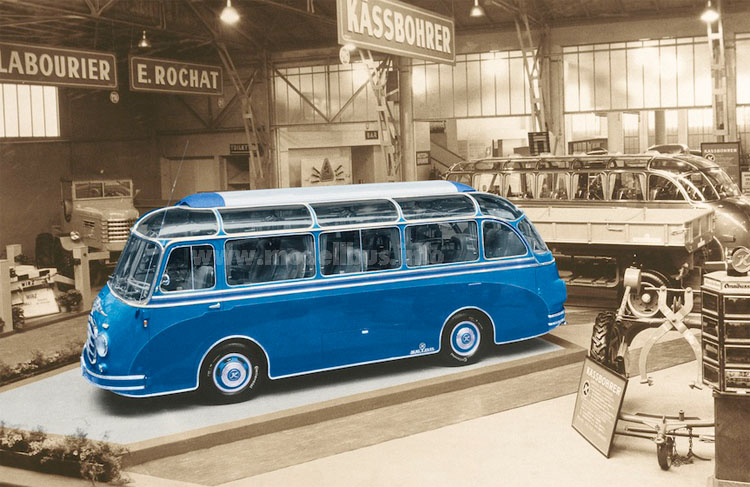 Kässbohrer Setra S 6 Genf 1955 - modellbus.info