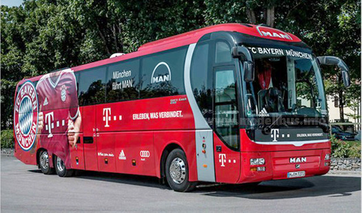 Mannschaftsbus FC Bayern München / MAN - modellbus.info