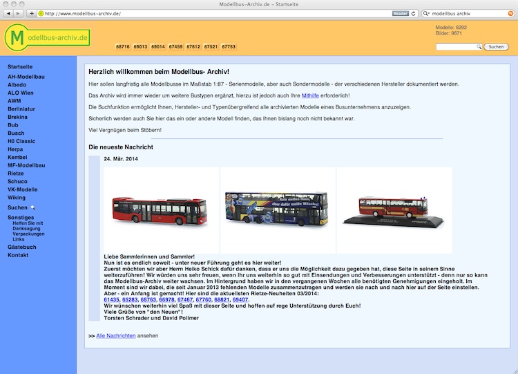 modellbus-archiv Screenshot - modellbus.info