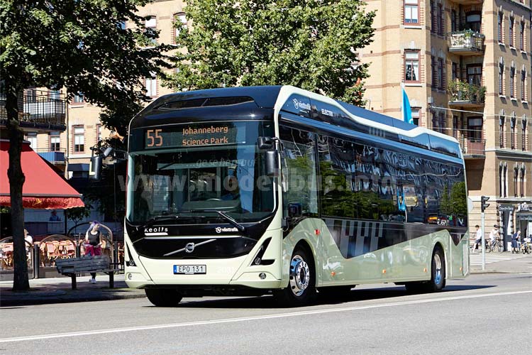 Volvo Elektrobus ElectriCity-Projekt Linie 55 - modellbus.info